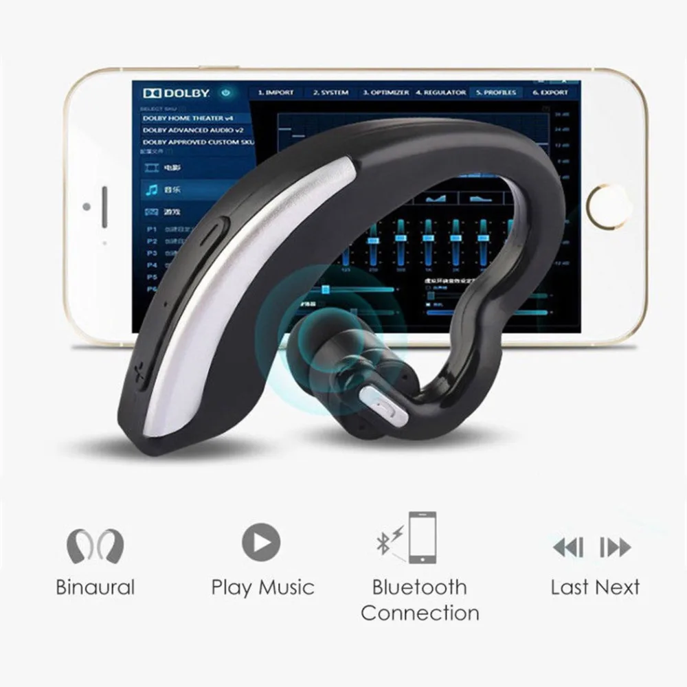 Bluetooth наушники гарнитура Беспроводные с микрофоном влагонепроницаемые
