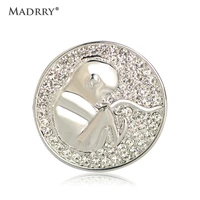 madrry coin baby shape brooches souvenir full crystal brooches dress suit accessories pregnant women men lapel hijab pins