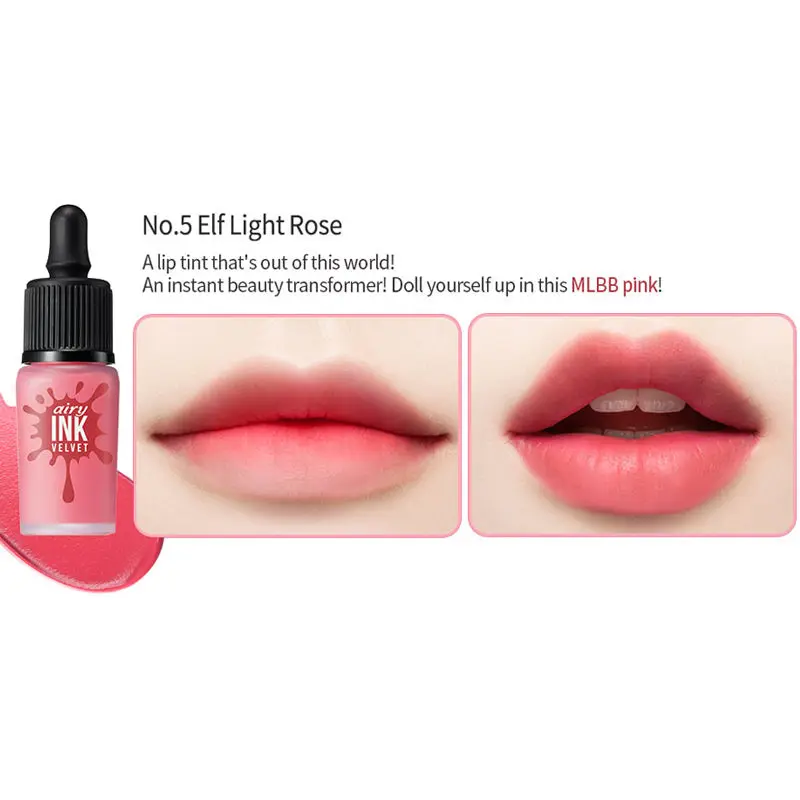 Elf Light Rose Перперная чернильная воздушная бархатная жидкая помада Dear Darling тату для губ увлажняющий Focallure прозрачный блеск для губ - Цвет: Elf Light Rose