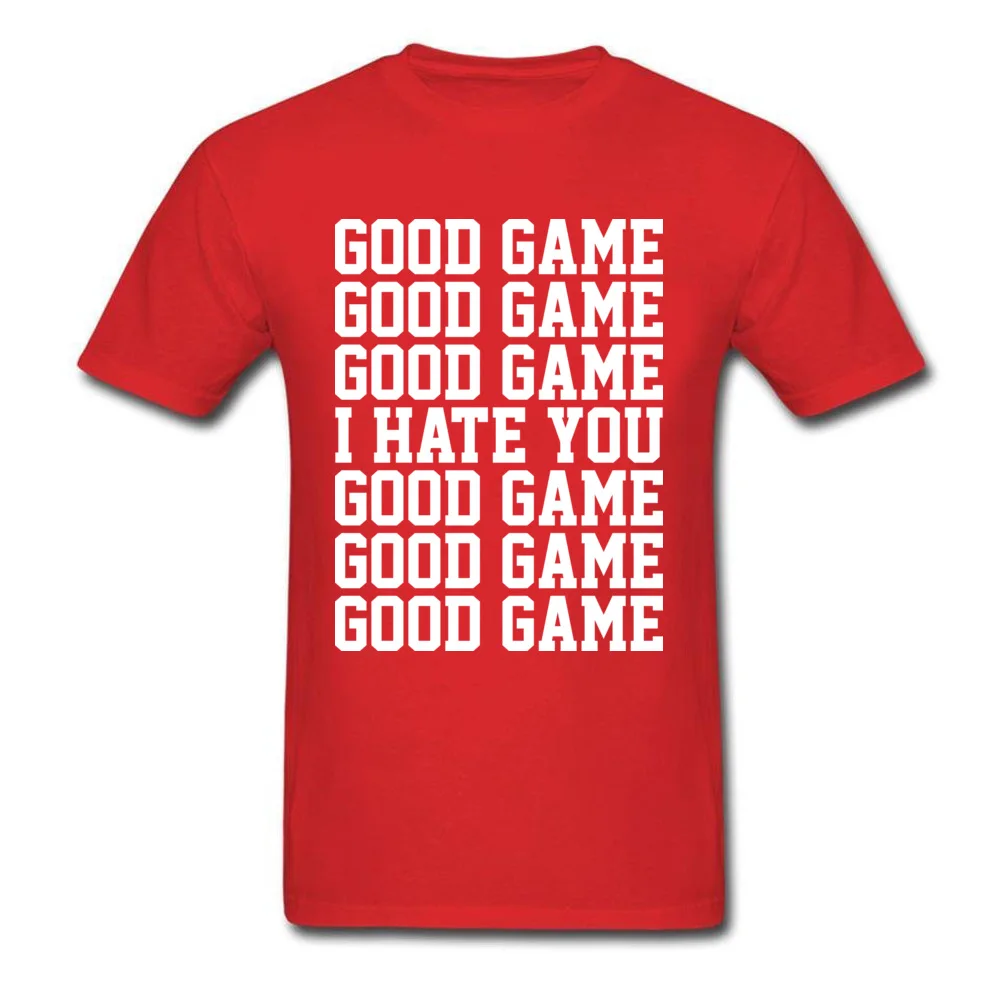 Футболка с надписью GOOD GAME Мужская футболка Забавные футболки I HATE YOU GG черно-белые