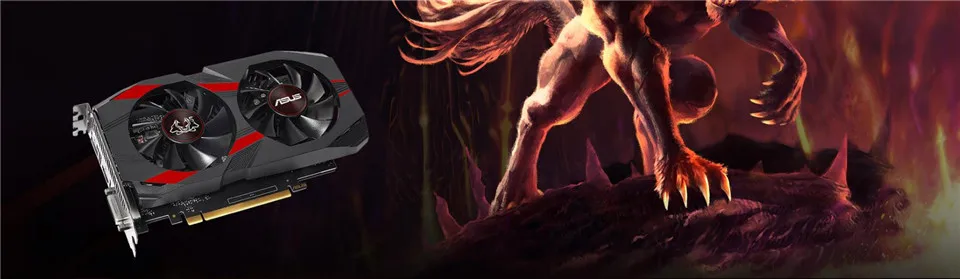Видеокарта ASUS GeForce CERBERUS GTX 1050Ti 4 ГБ GDDR5 игровая видеокарта 7008 МГц PCI-E 3,0 CERBERUS-GTX1050TI-A4G DVI HDMI DP
