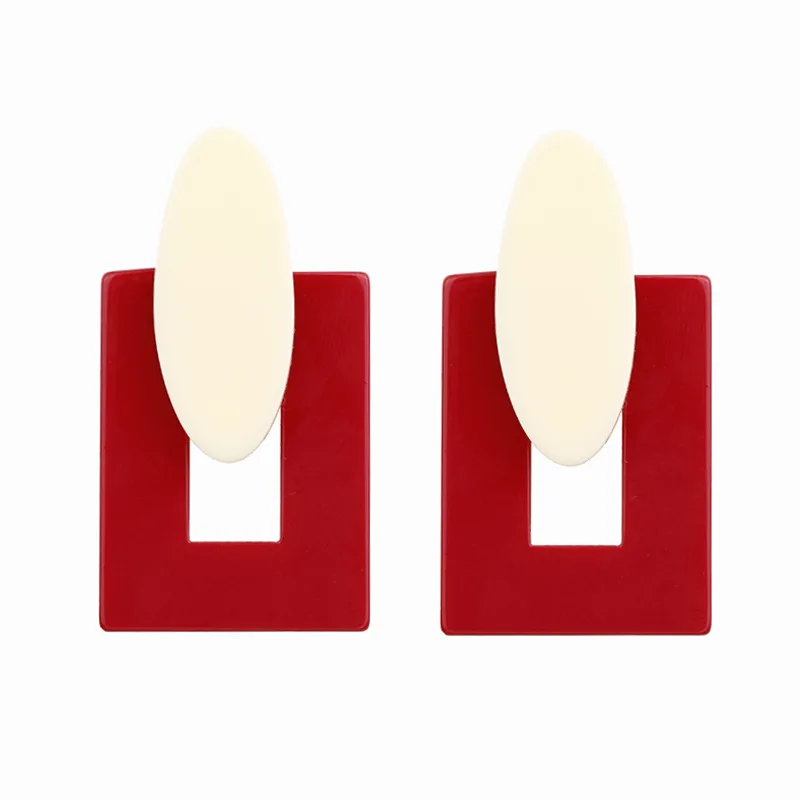 Новые дизайнерские акриловые серьги разных цветов длинные висячие для женщин