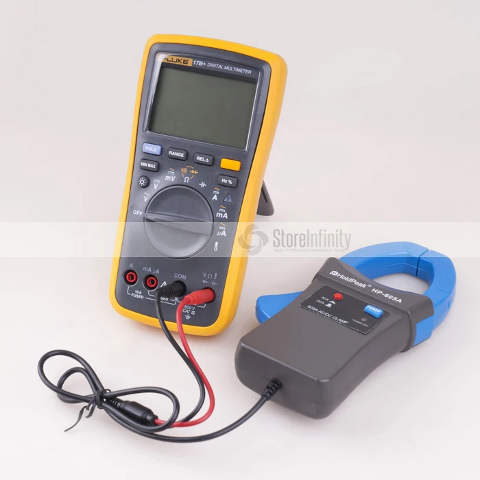 Фото Fluke 17B + PLUS Цифровой мультиметр (с подсветкой) Holdpeak HP-605A Зажим адаптер 600A AC/DC ток Fluke 17B + PLUS Цифровой мультиметр (с подсветкой) Holdpeak HP-605A Зажим адаптер 600A AC/DC ток