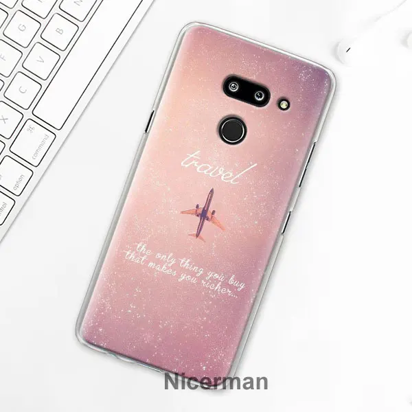 04 Чехол для телефона LG G6 G7 Plus G8 ThinQ V40 V50 ThinQ жесткий чехол из поликарбоната карта мира план путешествий Чехол Coque Capa - Цвет: 04