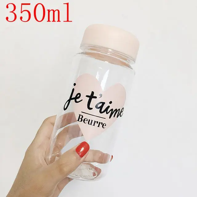 350ml Love 350 мл/500 мл креативная Модная Портативная герметичная велосипедная бутылка для воды, пластиковый чайник, первоклассное качество - Цвет: 350ml Love
