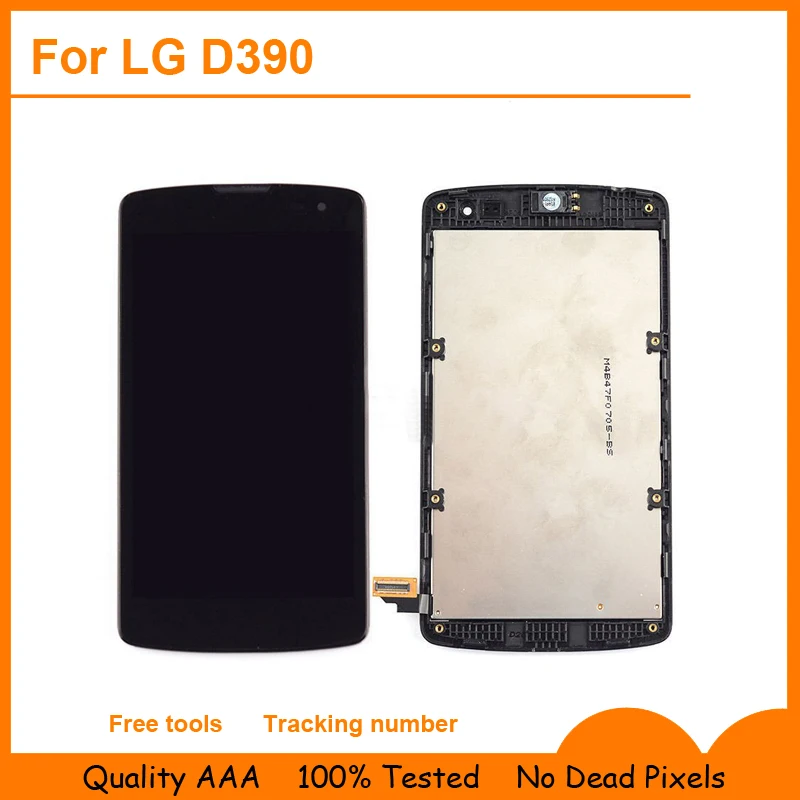 ЖК Дисплей Для LG L Fino D290 D290n F60 d390 с Сенсорным Экраном Дигитайзер + рамка Ассамблеи