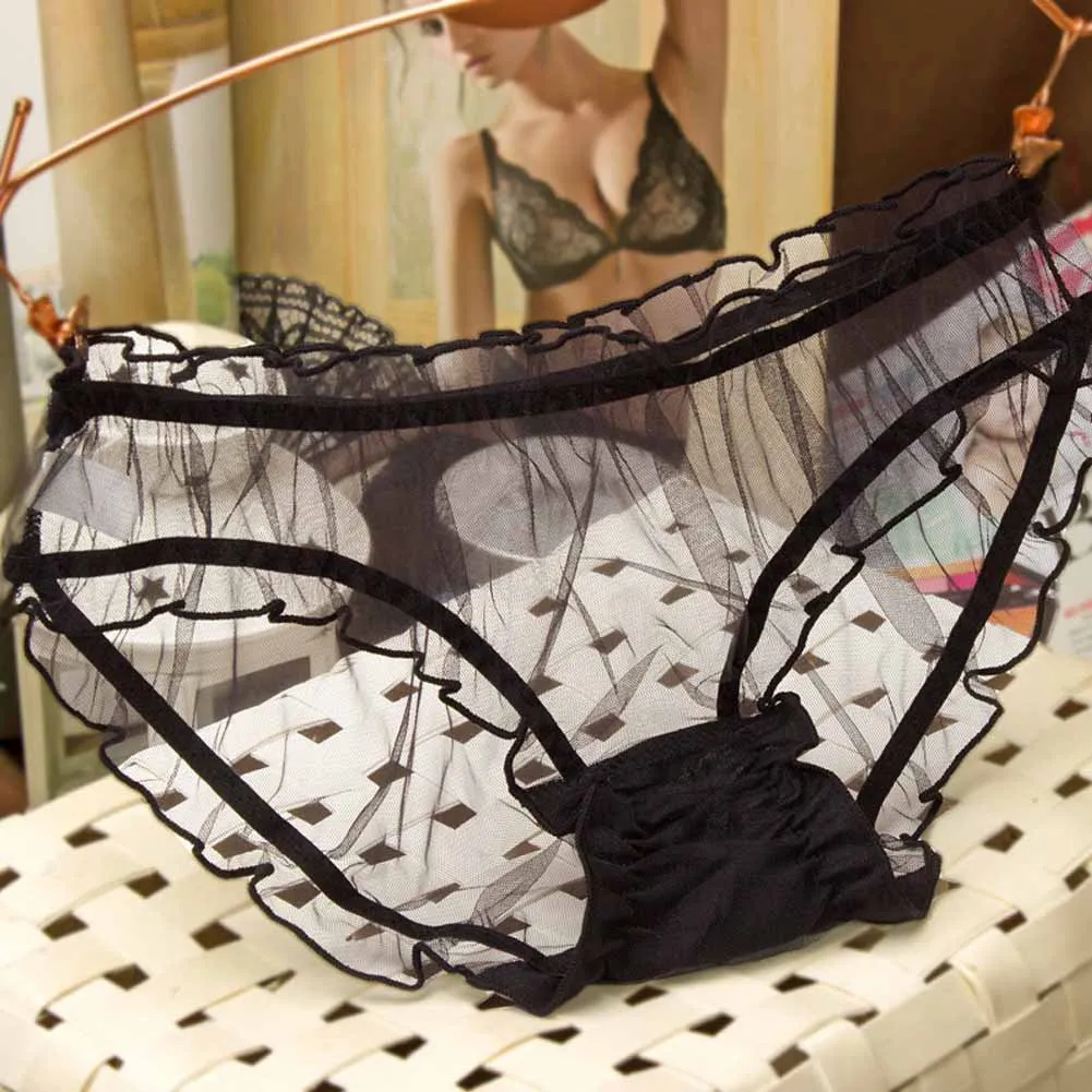 Новое модное женское сексуальное прозрачное нижнее белье, женские сетчатые трусы свободного размера