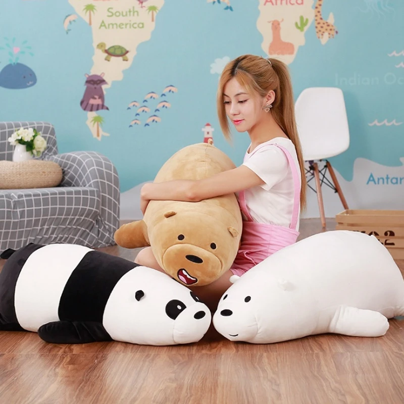 Новая горячая распродажа 50 90 см Kawaii мультяшный коричневый медведь панда три