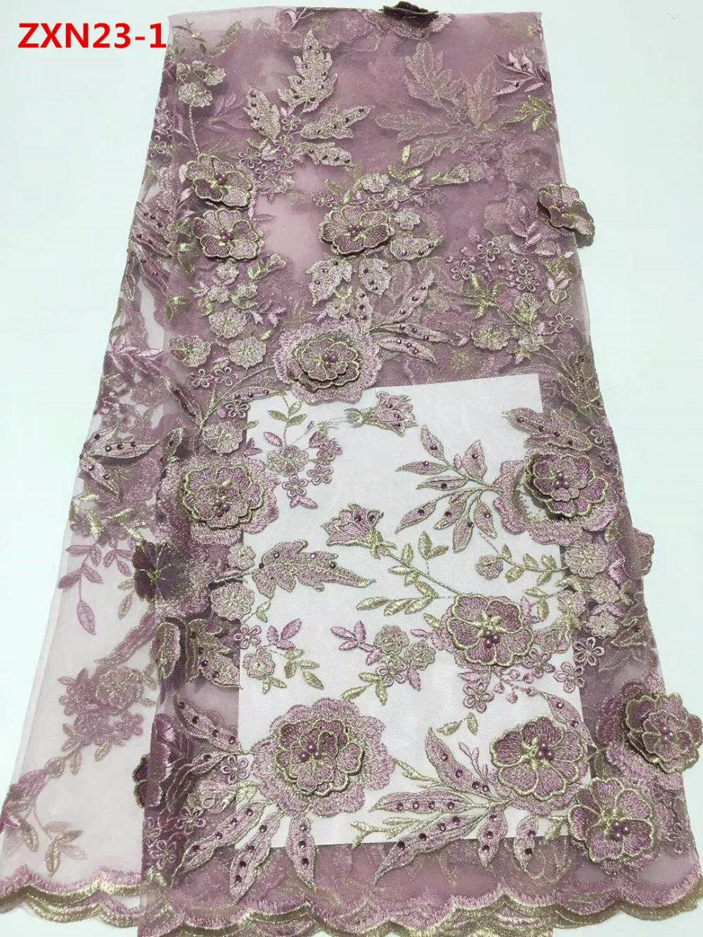 

2018 new arrival hand made indian french lace with beaded for dress