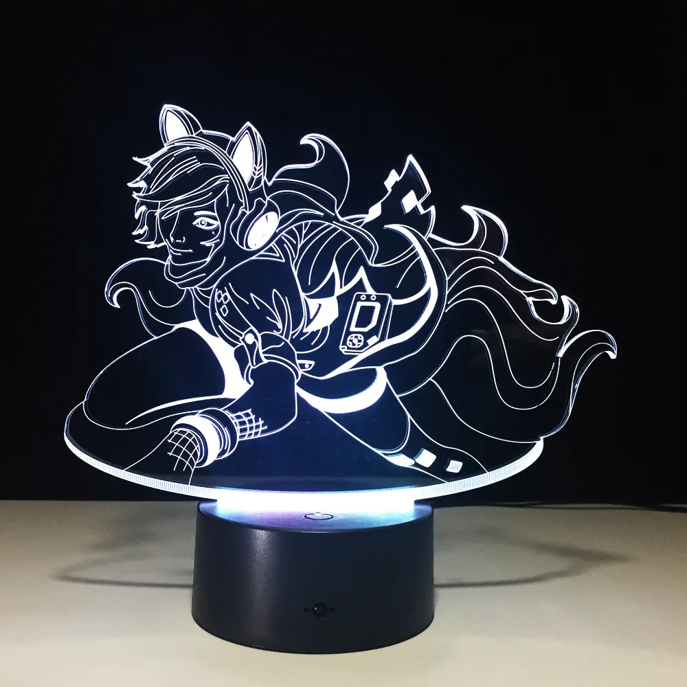 В стиле Питер Пэн ночной Светильник s Usb Led 3d лампа Новинка Светодиодный Батарея
