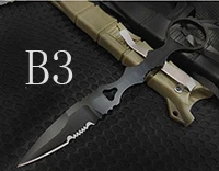Нож karambit с фиксированным Д2 стальным лезвием и бабочкой, походный инструмент для охоты, выживания, тактический карманный мини подарок, Прямые ножи - Цвет: picture B3