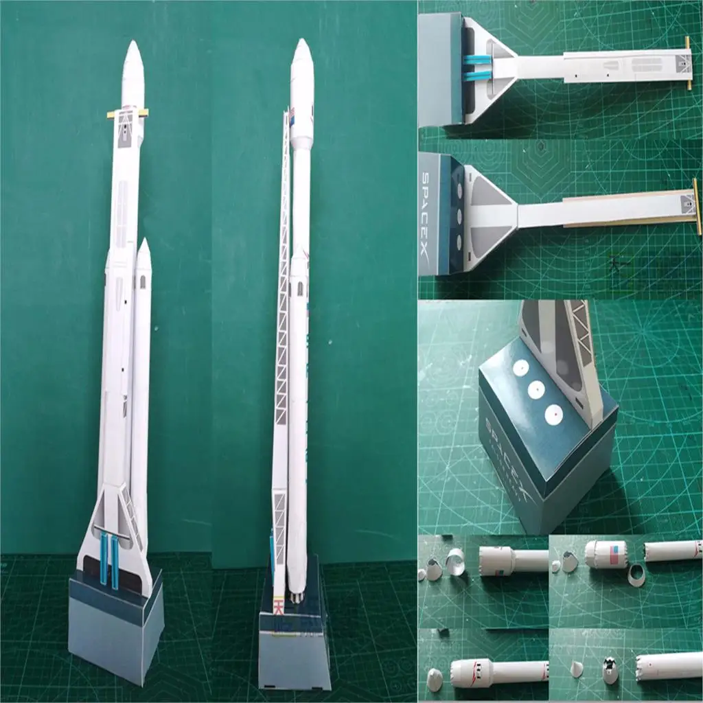 42 см 1: 160 SpaceX Сокол сверхмощная ракета 3D бумажная модель головоломка студенческий