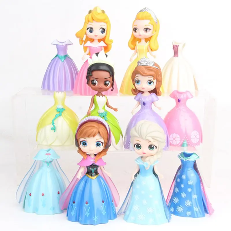 Disney платье принцессы может изменить Эльзы Анны Софии магический зажим для куклы
