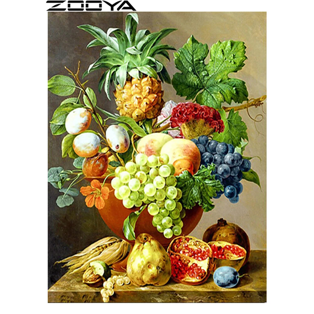 

ZOOYA 5d Diamond Painting Mosaic Art Diamond Embroidery Needlework Rhinestone Pasted Cross Stitch Fruit Pomegranate Gifts R1122