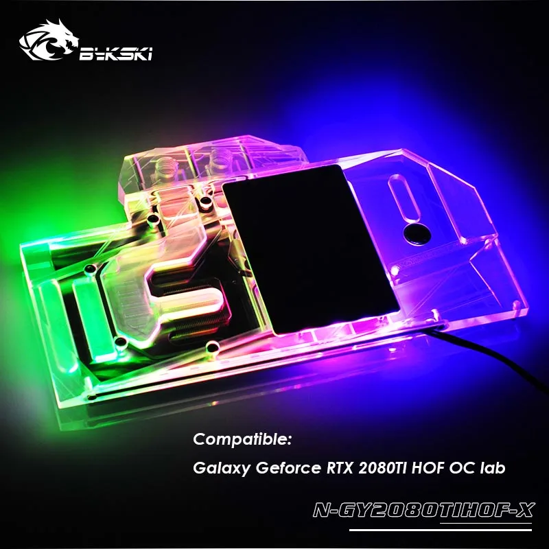 Видеокарта Bykski Galaxy Geforce RTX 2080TI HOF OC lab полное покрытие блок водяного охлаждения gpu