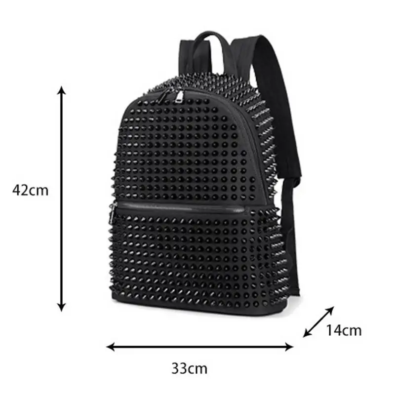 DIINOVIVO Rivet Women Backpack SchoolBag Large Capacity Laptop Backpacks Female Canvas Punk School Teenager WHDV1198 |