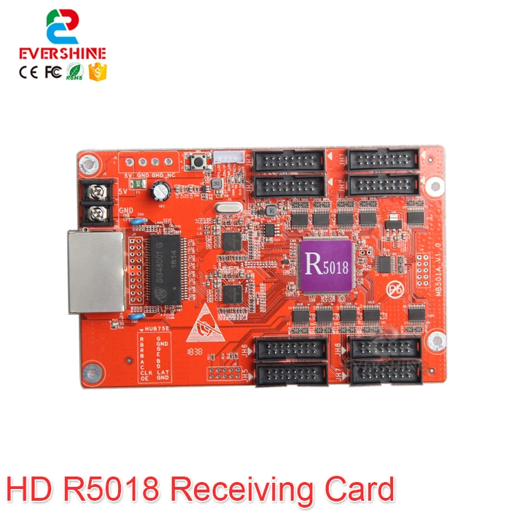 HD-R501 12* HUB75 видео высокой четкости полноцветный светодиодный экран приема карты работы с отправкой карты A60x, A30, C10, C30