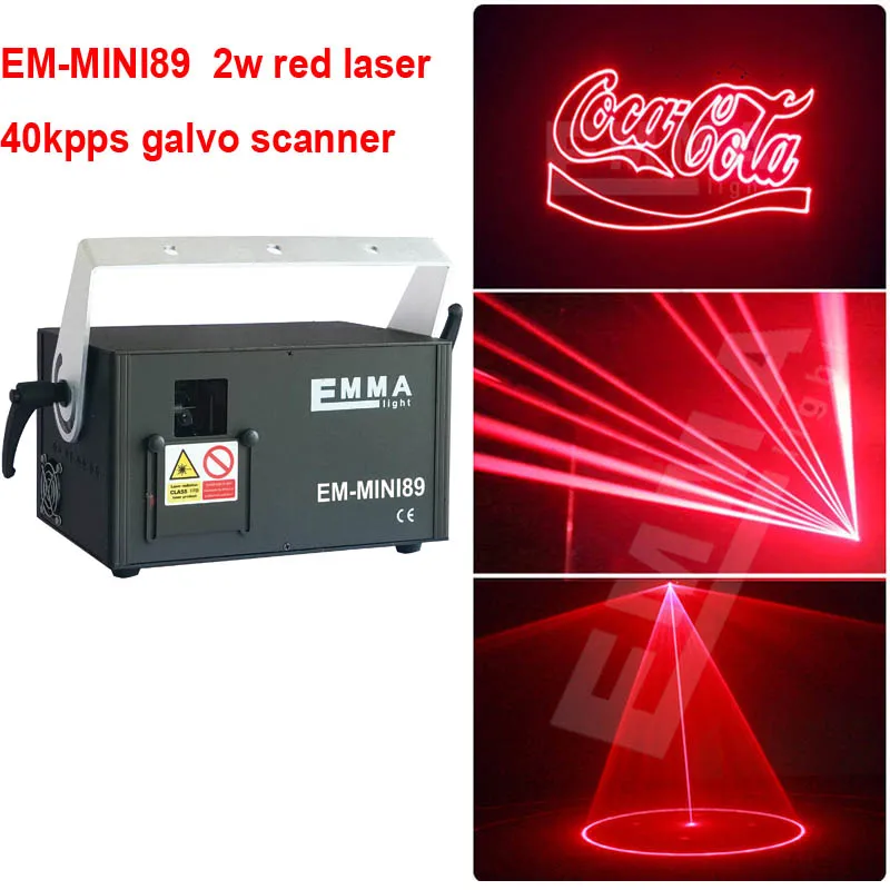 2w red big 40k Лидер продаж 20000 красный 5 Вт один Цвет DMX ILDA SD Lazer анимации DJ лазерного огни этапе для продажи - Цвет: 2w red big 40k