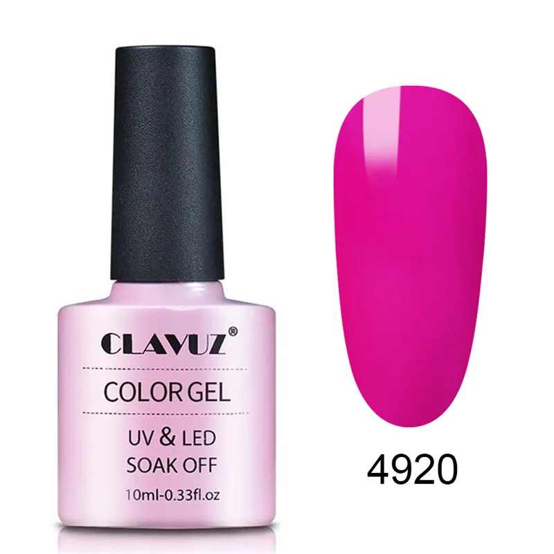 020 CLAVUZ Macaron UV светодиодный Полупостоянный долговечный Гель-лак черный белый чистый Цвет Гель-лак для ногтей 10 мл - Цвет: 020