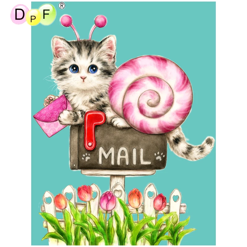

DPF DIY магический куб Вышивка крестиком ремесла snails cat mail 5D полная круглая алмазная живопись Алмазная вышивка подарок мозаика домашний декор