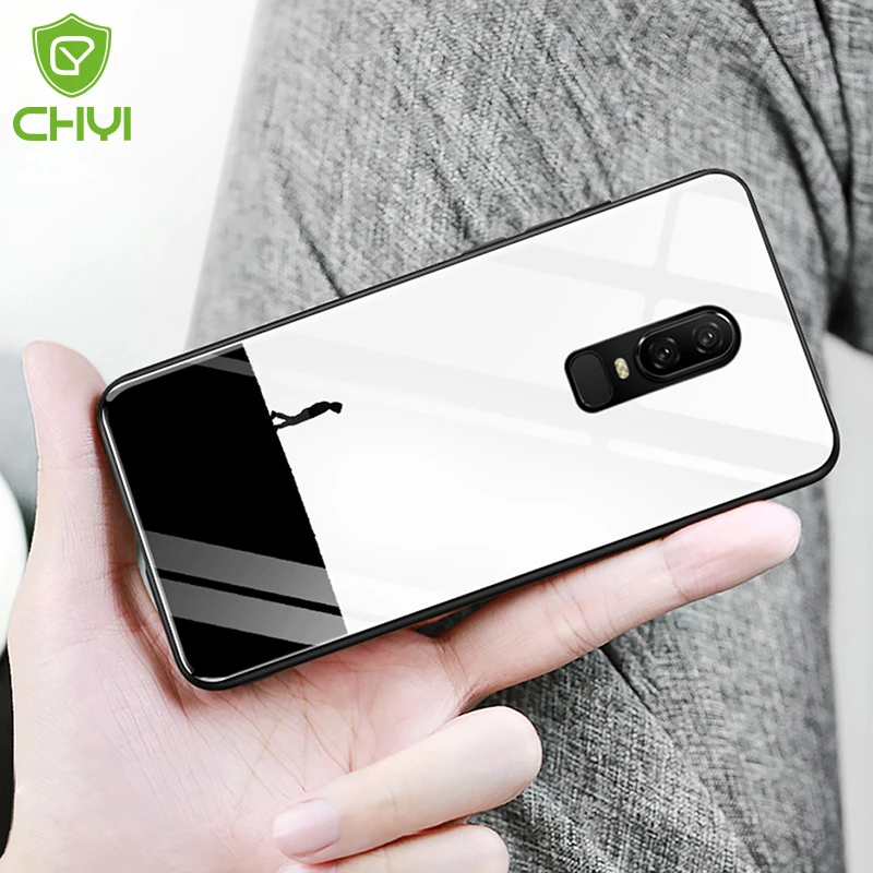 CHYI pattern case For oneplus 6 glass back cover Explosion-proof tempered full coverage shockproof one plus | Мобильные телефоны и