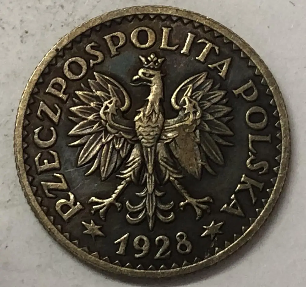 1928 Польша 1 Злотые уши пробный удар Ni | Дом и сад