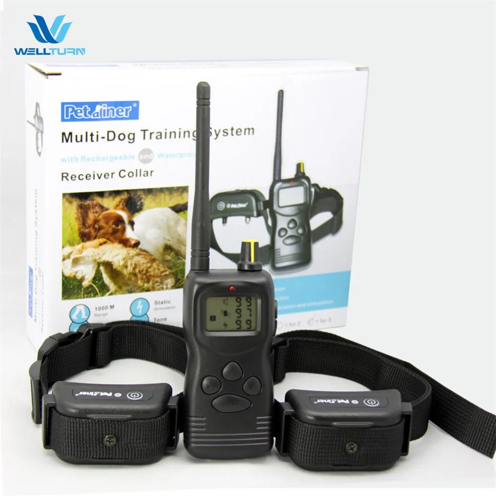Free Shipping For 2 Dogs 1000M Remote Pet Dog Training Collar with LCD Display Best Electronic for | Дом и сад