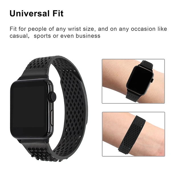 Новейший силиконовый ремешок для часов 38 мм 42 мм iWatch Apple Watch, резиновый ремешок, спортивный браслет, черный, синий, зеленый, серый, красный