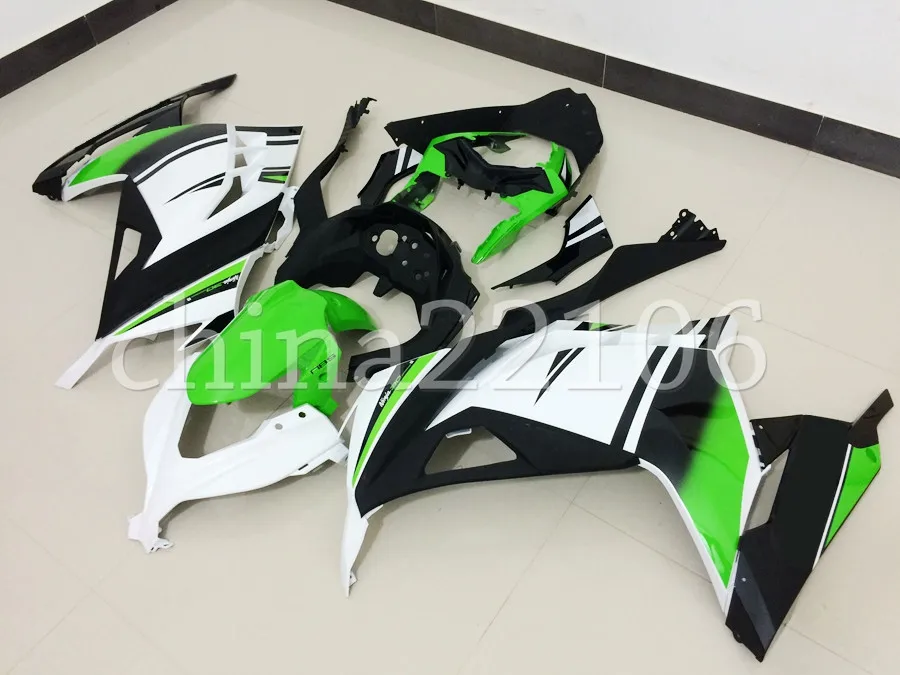 4 подарки ABS Обтекатели для кузова Комплект для Kawasaki Ninja 300 EX300 Ninja300 2013-, 13, 14, 15, 16, 17, прессформа впрыски комплект цвета: зеленый, черный