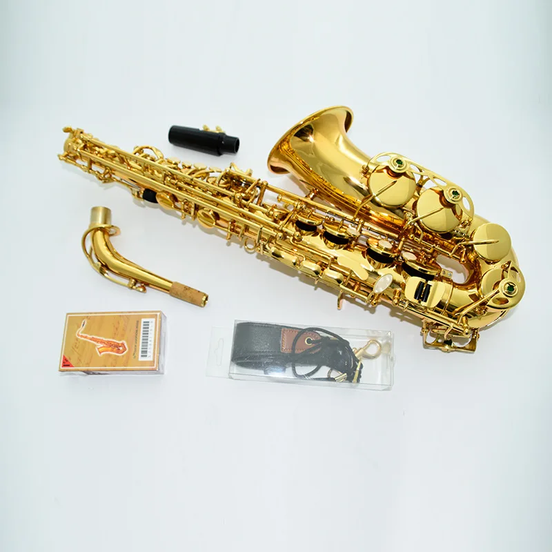 

cHINA Brand golden model alto saxophone Eb Gold sax With Case