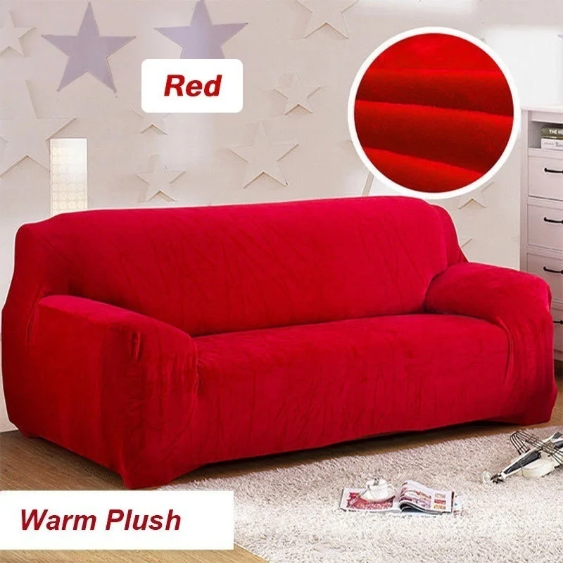 Red 13 цветов Теплые 1-4 сиденья толстые плюшевые кресла Ретро мягкие диванные чехлы Чехлы для диванов - Цвет: Red