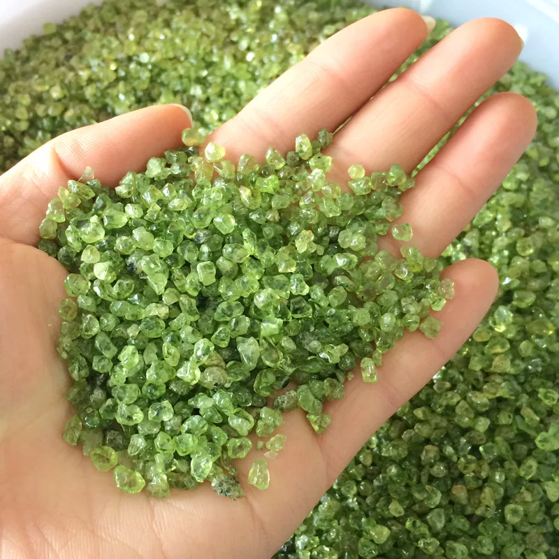 Wholesale natural Green Perido mineral purify degaussing Fish tank Ornamental Specimen collection geological teaching | Дом и сад