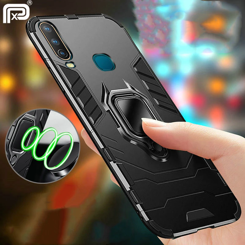 For VIVO Y19 Case Ring Holder Armor Bumper Back Cover U3 2019 Phone Finger Fundas | Мобильные телефоны и аксессуары
