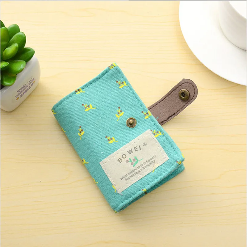 

Hot Sell Fashion Women Cute Bank Credit Card Holder Female Hasp Canvas Card Package Coin Purse Business Card Holder Porte Carte