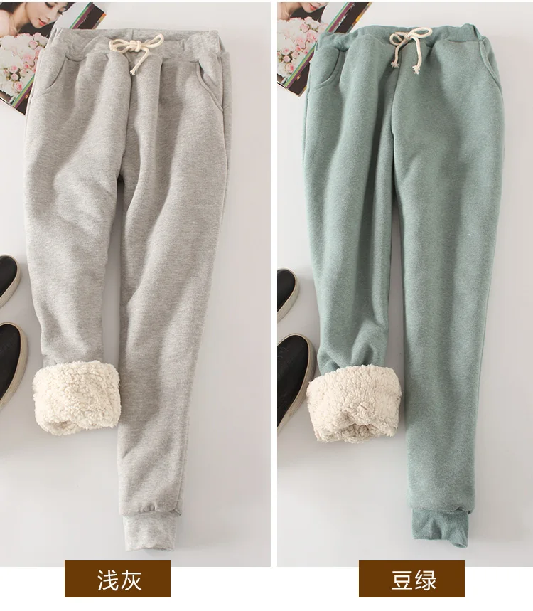 Теплые зимние брюки Pantalon Femme плотные бархатные женские повседневные флисовые