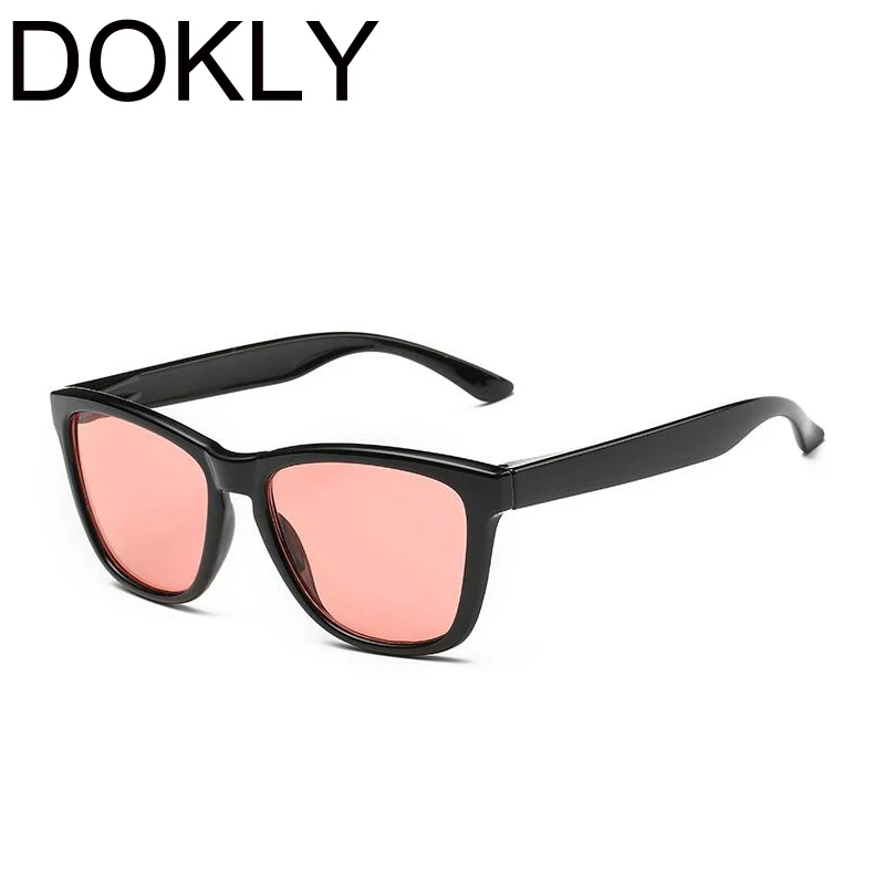 DOKLY брендовые милые светлые солнечные очки розовые ретро женские Винтажные