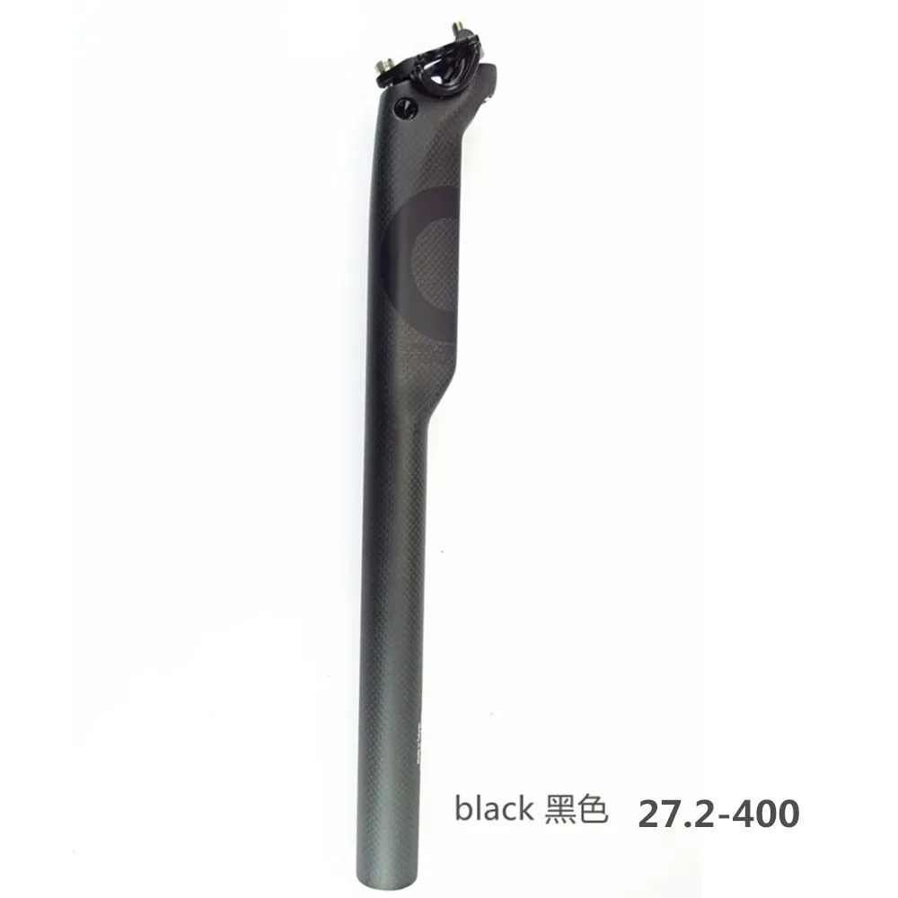 black 27.2 Запчасти для велосипедного велосипеда, подседельный штырь, дорожная стойка сидения для горного велосипеда, усиленные Аксессуары для велосипеда, углеродная трубка 27,2/30,8/31,6 - Цвет: black 27.2