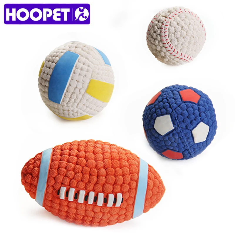 HOOPET игрушки шарики для собак пищащие щенков интересные тенниса футбола чистки