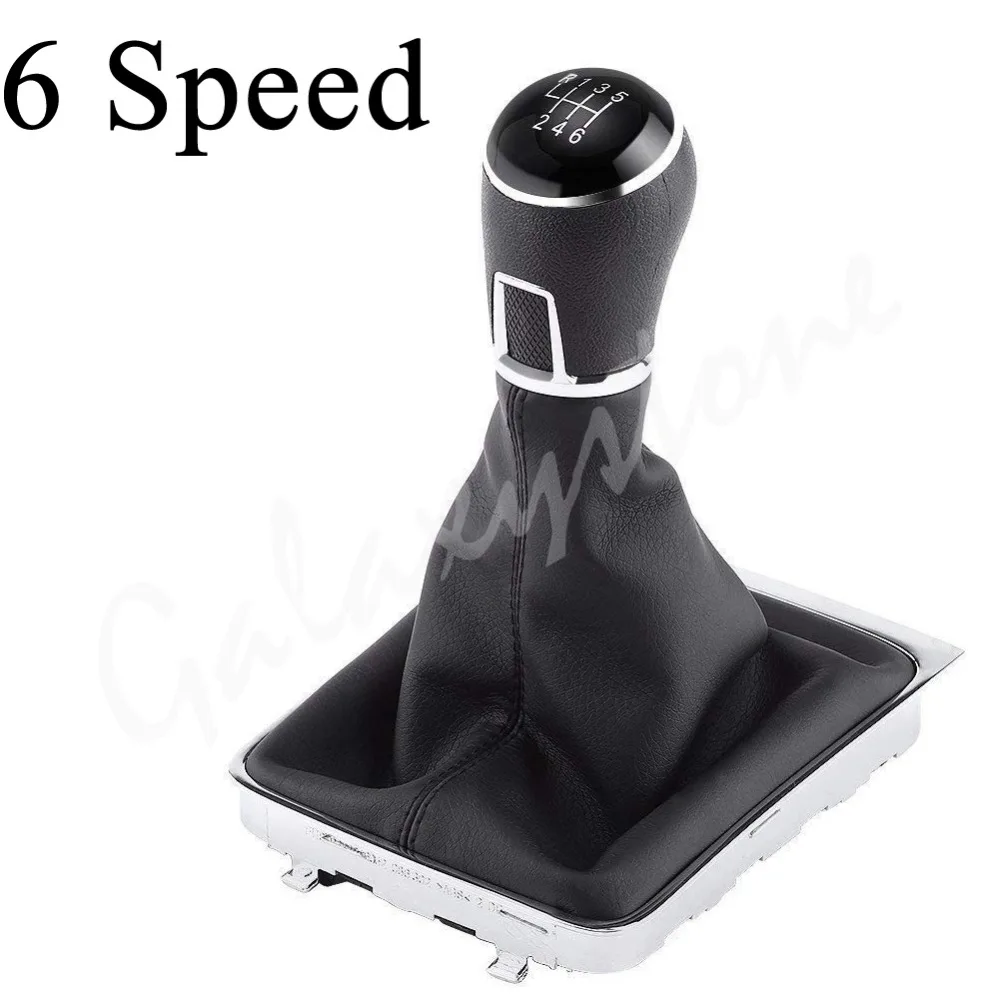 5 6 Speed Car Gear Shift Knob Gaiter Gaitor Boot for VW PASSAT B6 B7 CC PU Leather | Автомобили и мотоциклы