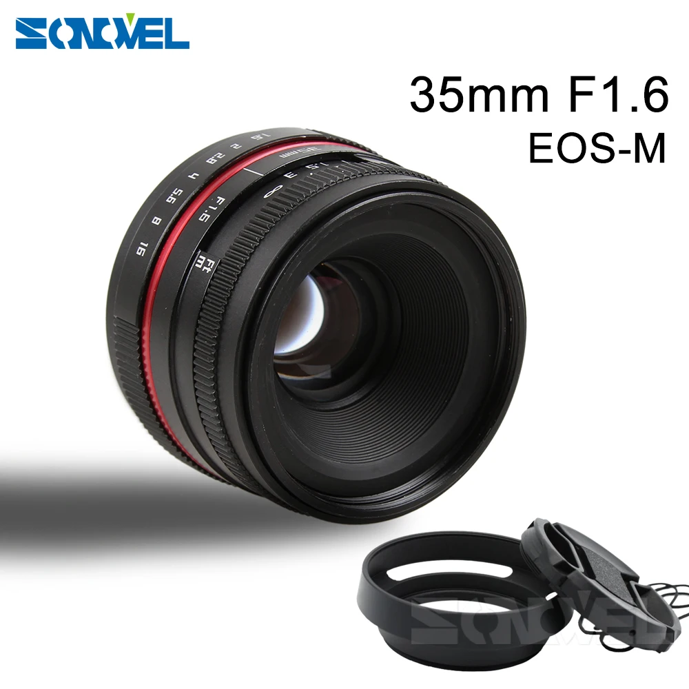 

Объектив для беззеркальной камеры Canon EOS M M2 M3 M5 M6 M10, 35 мм, F1.6