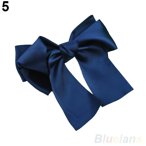 Корейский женский многоцветный сатин лента бант заколки для волос заколка хвост