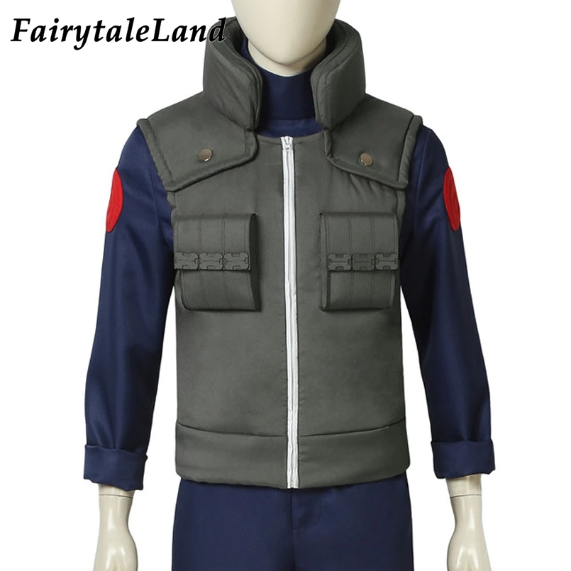 Hatake Kakashi Vest Cosplay Halloween Suit Custom Made Hot Anime Uzumaki Costume Hatake Kakashi Jacket