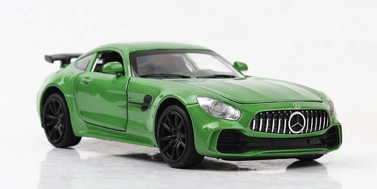 Зеленый 1:32 игрушечный автомобиль BENZ GTR AMG металлическая игрушка сплав супер автомобиль Diecasts& игрушечный Транспорт модель автомобиля Миниатюрная модель автомобиля игрушка для детей - Цвет: Зеленый