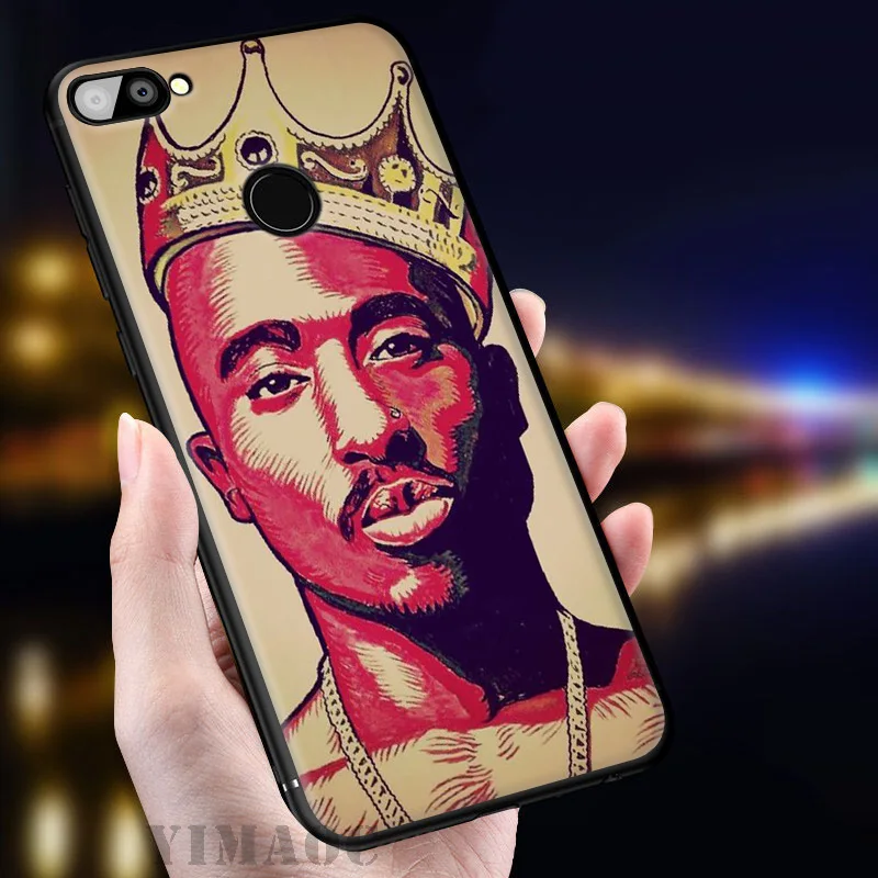 YIMAOC 2pac Tupac Rapper Soft Case for Huawei Honor View 20 10 8X 8 8C 6A 7A 7X 7C Lite Pro Y9 Y7 Y6 Prime 2018 2017 |