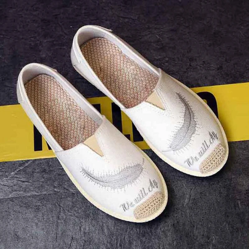 HEE GRAND/Повседневная обувь в рыбацком стиле на плоской подошве с узором из перьев