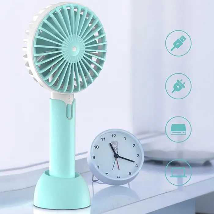 Mini Fan Operated Portable Small Cooling Desktop Personal 3 Speeds Support Wireless & Micro USB Recharging for Home | Компьютеры и