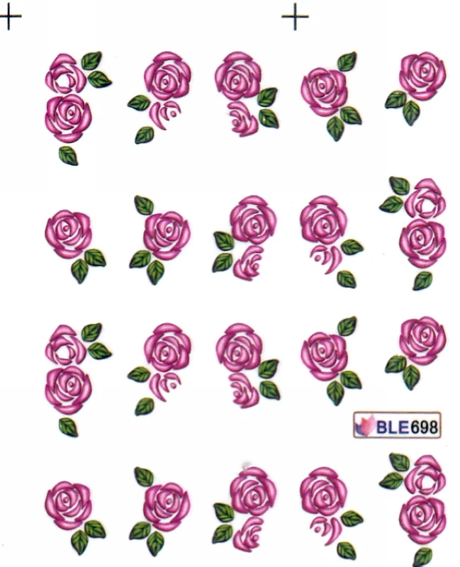 11 упак./лот переводка NAIL ART наклейки на ногти Цветок Трава День святого Валентина