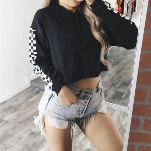 Фото 2018 New Fashion Hot Sexy Charming Women Hoodie Sweatshirt Crop Top Jumper Coat Pullover Tops Shirts Женская одежда 2018 New Fashion Hot Sexy Charming Women Hoodie Sweatshirt Crop Top Jumper Coat Pullover Tops Shirts Женская одежда