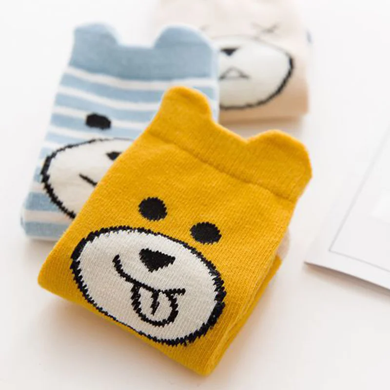 3 предмета Детские Носки с рисунком милые хлопковые короткие носки дышащие