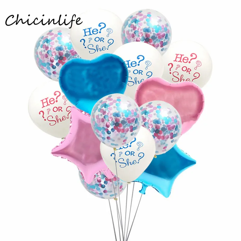 

Chicinlife It's a Boy girl Balloons Confetti Balloon Kids 1St Birthday Party Decoration Gender Reveal Baby Shower Decoration